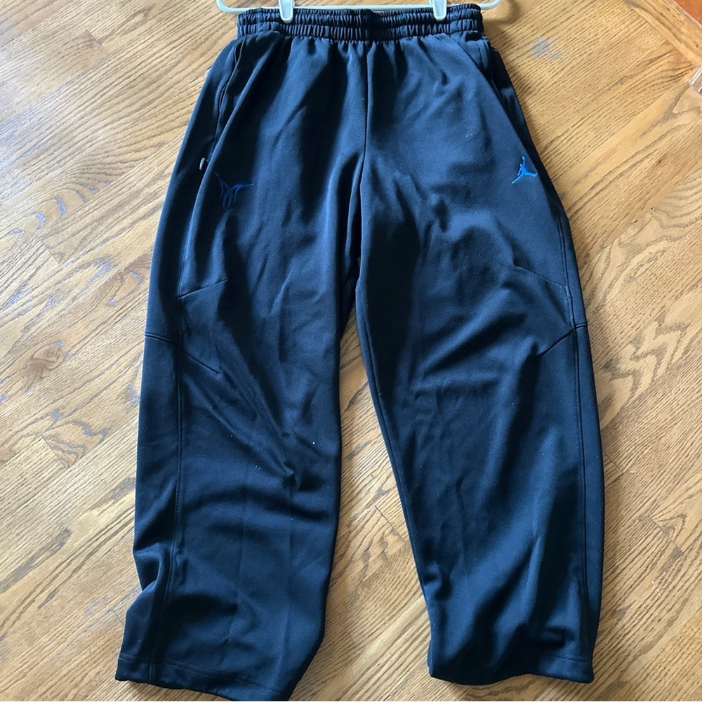 Jordan Black Sweatpants with Blue Logo